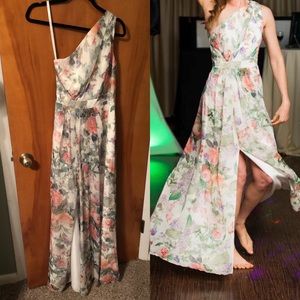 David’s Bridal floral bridesmaid dress size 4